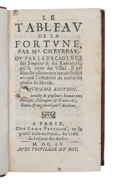 Le tableau de la fortune, ou par la decadence des Empires et des Royaumes, par la ruine des Villes... 3 parts. (photo 2)