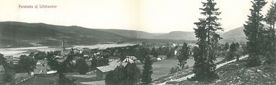 Panorama af Lillehammer. “Dobbeltkort”…
