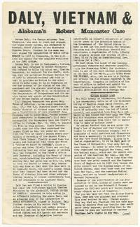 Broadside: Daly, Vietnam & Alabama's Robert Muncaster Case