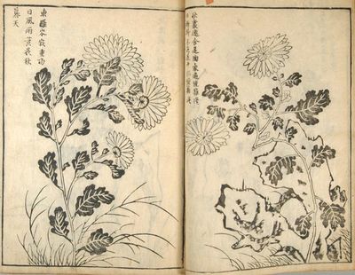 Baichiku Rangiku [Album of Plum, Bamboo, Orchid and Chrysanthemum]. Baichiku Rangiku 梅竹蘭菊 [Album of Plum, Bamboo, Orchid and Chrysanthemum]