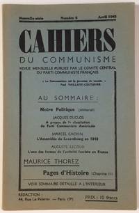 Cahiers Du Communisme. Nouvelle Serie, No. 6 (April 1945) - 