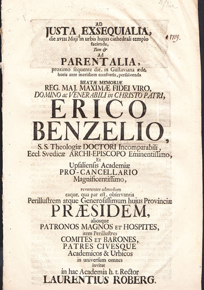 Archi-episcopus Upsaliensis et academiæ…