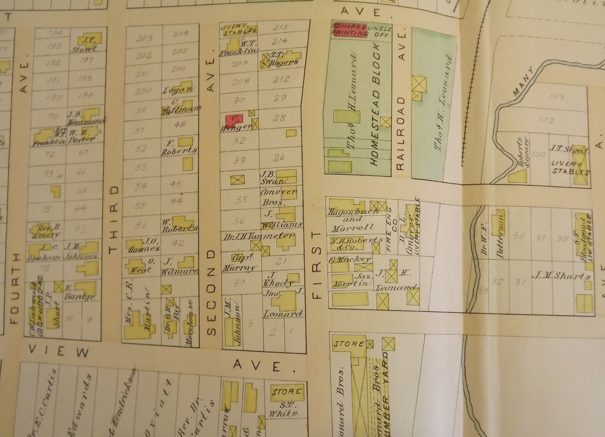 PART OF ATLANTIC HIGHLANDS NJ MAP. FROM WOLVERTON'S ATLAS OF MONMOUTH