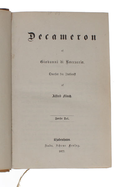 Decameron. Oversat fra Italiensk af Alfred Flinch. 1.-(2.) Del. 2 Bd. (photo 2)
