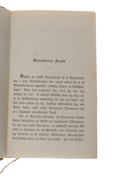 Decameron. Oversat fra Italiensk af Alfred Flinch. 1.-(2.) Del. 2 Bd. (photo 3)
