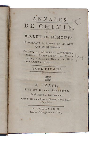 Mémoire Sur la Combustion du Fer. (Etc. etc. etc.). - [THE LAVOISIERIAN REVOLUTION IN CHEMISTRY] (photo 2)