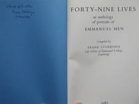 Forty-Nine Lives: An Anthology of Portraits of Emmanuel Men. by Frank. Compiled By Stubbings - Signed First Edition - 1983 - from N. G. Lawrie Books. (SKU: 38432)