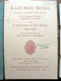 Rare Bird Books Including Fine Copies of Gould&#039;s Humming-birds, Capt. Thomas Brown&#039;s American Ornithological Works... by Parke-Bernet Sale 2818, 11 March 1969