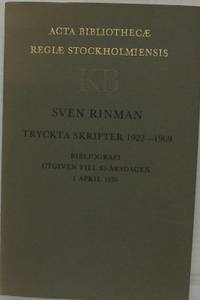 Sven Rinman. Tryckta skrifter 1922-1969.…