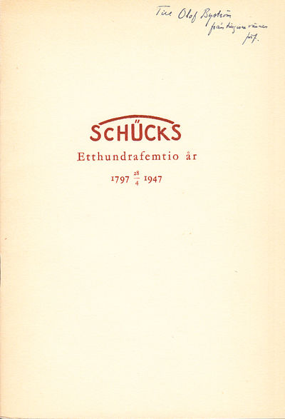 H. Schücks Enka & Co. AB 150 år. [Minnestal vid…