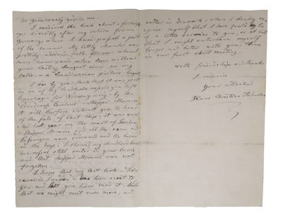 A truly splendid and unique collection of 23 Hans Christian Andersen-items that together tell the true story of Andersen's life and sheds light on all aspects of his life and work. The collection is divided into the following (full descriptions belo... - [MAGNIFICENT HANS CHRISTIAN ANDERSEN-COLLECTION] (photo 9)