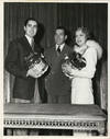 ED SULLIVAN CROWNS TYRONE POWER and JEANETTE MACDONALD (1938) Photo