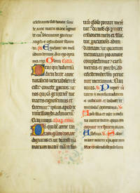 ILLUMINATED MANUSCRIPT MISSAL LEAF on vellum