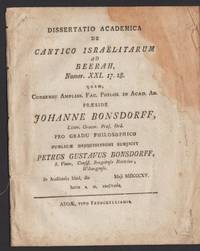 Dissertatio academica de cantico Israëlitarum ad…