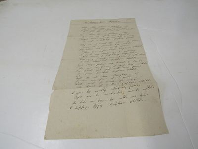 Handwritten poem titled "The Orphan Girls Reflections