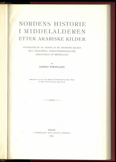 Nordens historie i middelalderen etter arabiske…