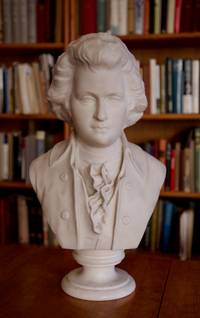 Large head-and-shoulders marble bust of Mozart. Late 19th or early 20th century