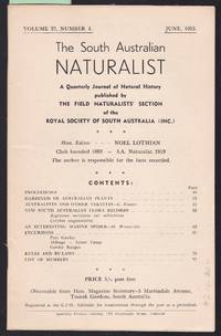 image of The South Australian Naturalist Vol.27 No.4 June 1953
