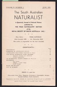 The South Australian Naturalist Vol.27 No.4 June 1953