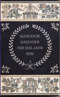 Kalender [für das Jahr 1939] mit Gedichten von…