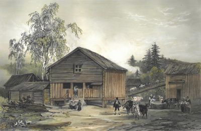 Gaard de Vang, près Norderhoug. Norvége.