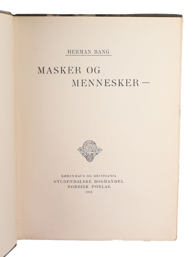 Mennesker og Masker. - [DEDIKATIONSEKSEMPLAR.] (photo 4)