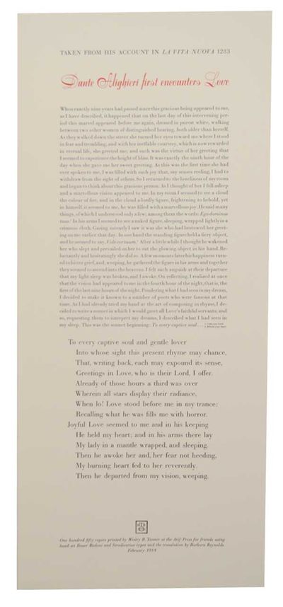 Dante Alighieri first encounters love