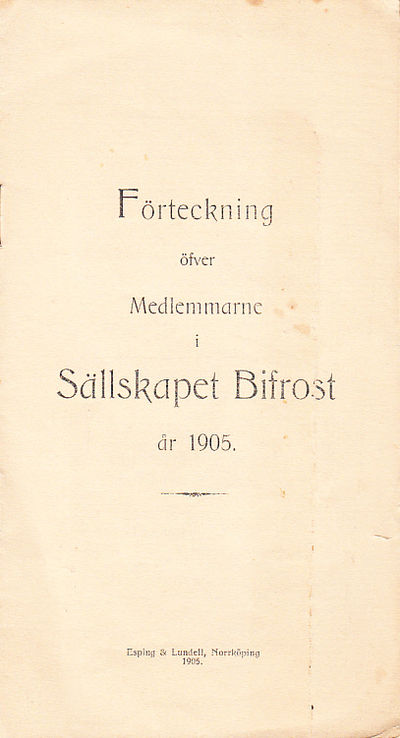 Förteckning öfver medlemmarne i Sällskapet…