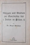 Skizzen und Studien zur Geschichte der Juden in Polen
