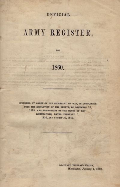 Official Army Register for 1860