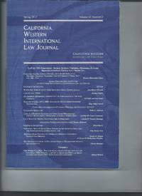 California Western International Law Journal  Spring  2012  Vol 42  No 2 - 