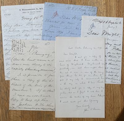 Group of Letters from Pioneer American Dermatologist Dr. Edward Wigglesworth, to Harvard classmate James Edward Wright, 1871-1895