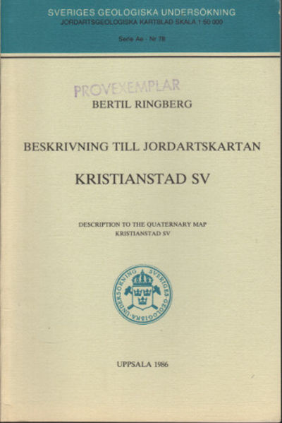 BESKRIVNING TILL JORDARTSKARTAN KRISTIANSTAD SV.