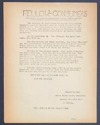 Fellow-consumers [handbill]