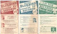 cover of THREE (3) LEAFLETS FOR RCA VICTOR'S BLUEBIRD POPULAR RECORDS:; Newest Bands - Hottest Tunes - Biggest Hits