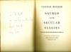 SACRED AND SECULAR ELEGIES
