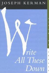 Write All These Down: Essays on Music