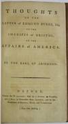 THOUGHTS ON THE LETTER OF EDMUND BURKE, ESQ; TO THE SHERIFFS OF BRISTOL, ON THE AFFAIRS OF AMERICA. BY THE EARL OF ABINGTON