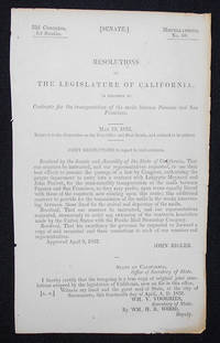 cover of Resolutions of the Legislature of California, in Relation to Contracts for the Transportation of the Mails between Panama and San Francisco