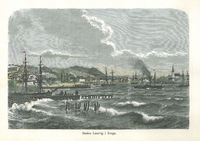 Staden Laurvig i Norge.