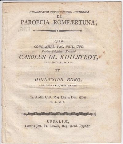 Dissertatio topographico historica de paroecia…