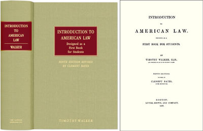 Introduction to American Law. Designed as a First Book for Students..