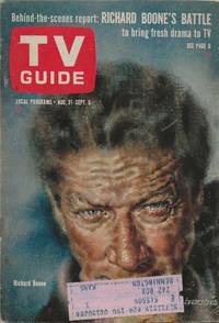 TV Guide August 31, 1963 Richard Boone &quot;Have Gun Will Travel&quot; - 