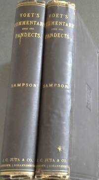 image of Commentary upon the Pandects - Books IV, V, VI, IX, X