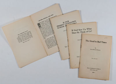 New York: The Community Church, 1956. Softcover. vg. 86 small octavo booklets from the Community Pul...