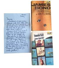 Thunderball - with the original Domino letter + 1st Paperback by Fleming, Ian - 1965