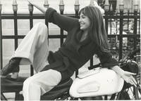image of Original photograph of Jane Birkin on a motorcycle, circa 1970s