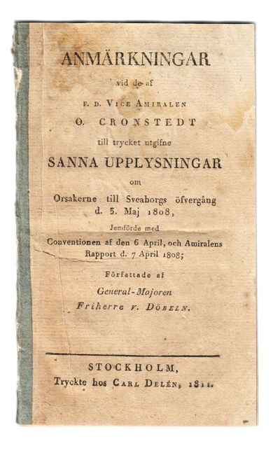 Anmärkningar vid de af f.d. vice amiralen O.…