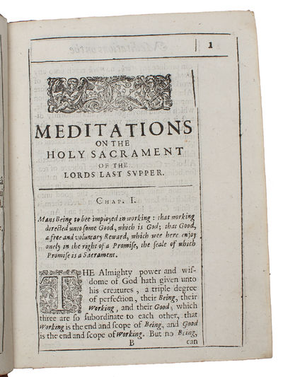 Meditations on the holy sacrament of the Lords last Supper.  - [REYNOLD'S ON THE LAST SUPPER] (photo 3)