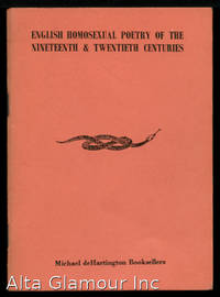 image of ENGLISH HOMOSEXUAL POETRY OF THE NINETEENTH AND TWENTIETH CENTURIES; The Timothy d'Arch Smith Collection